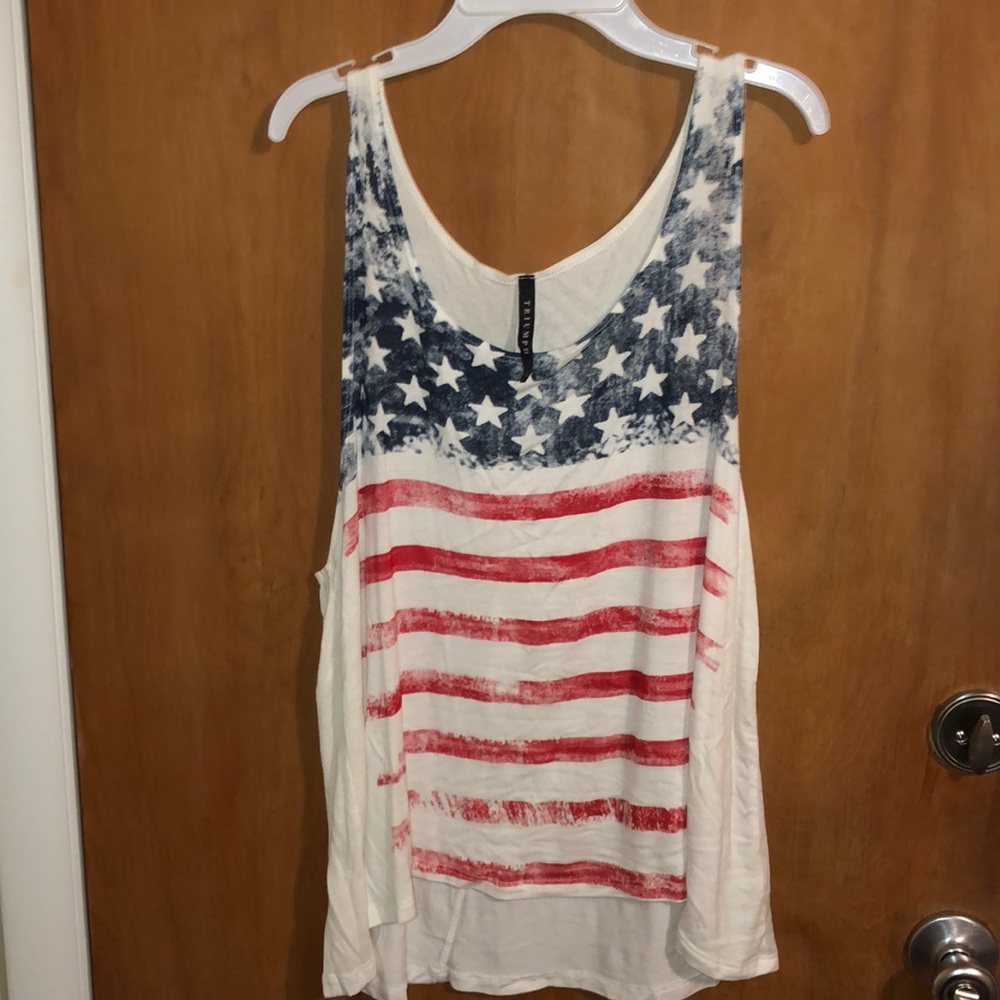 American flag tank top